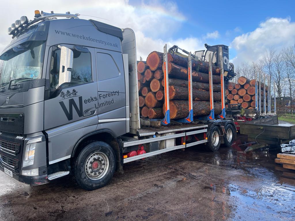 timber haulage lorry trailer